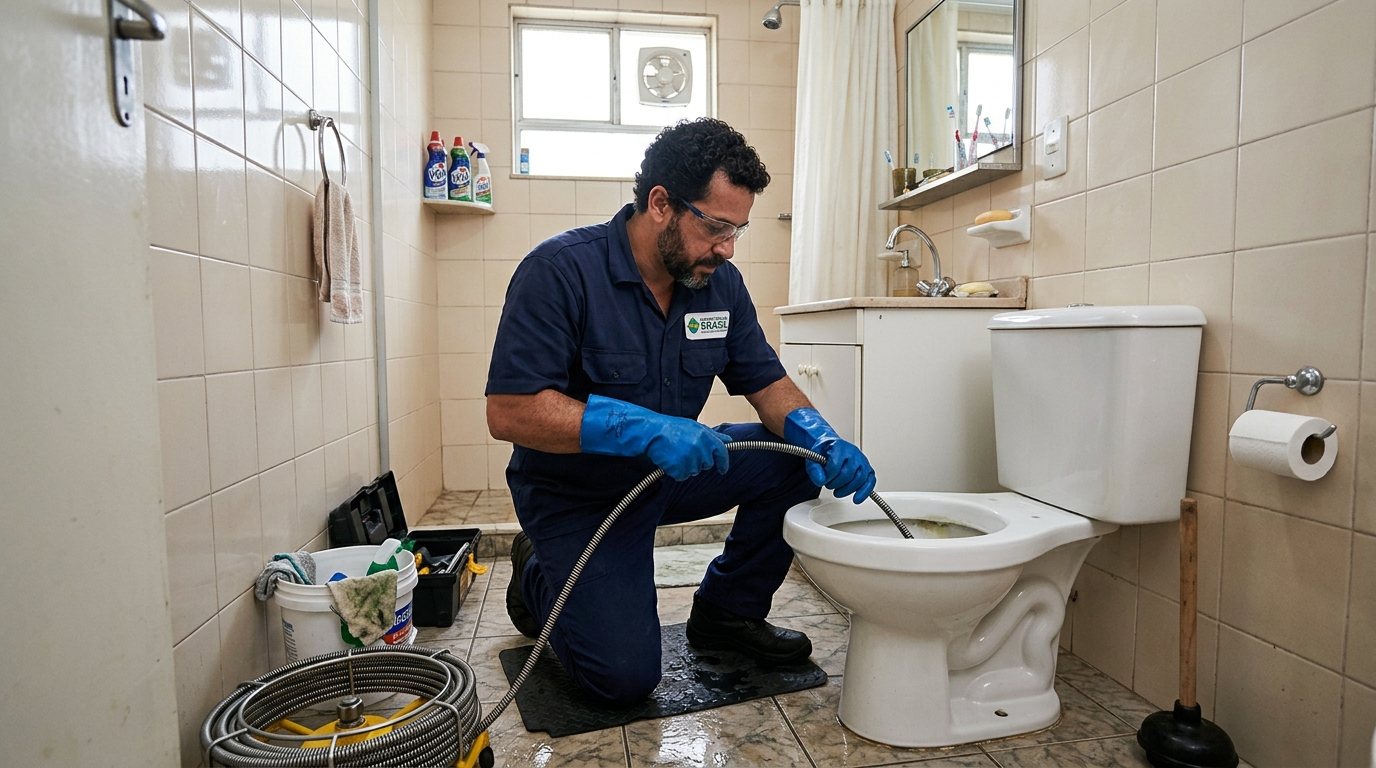 Desentupimento de Vaso com Equipamento em Guarulhos‑SP